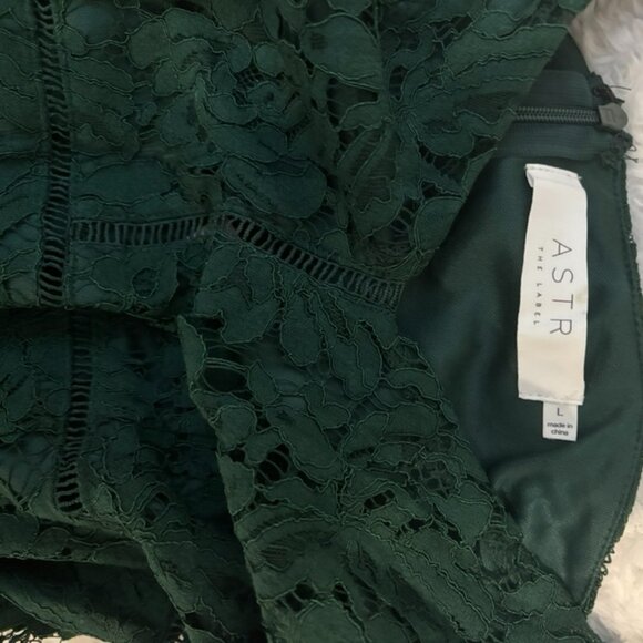 ASTR the label Green Lace Midi Dress Large - Picture 4 of 8